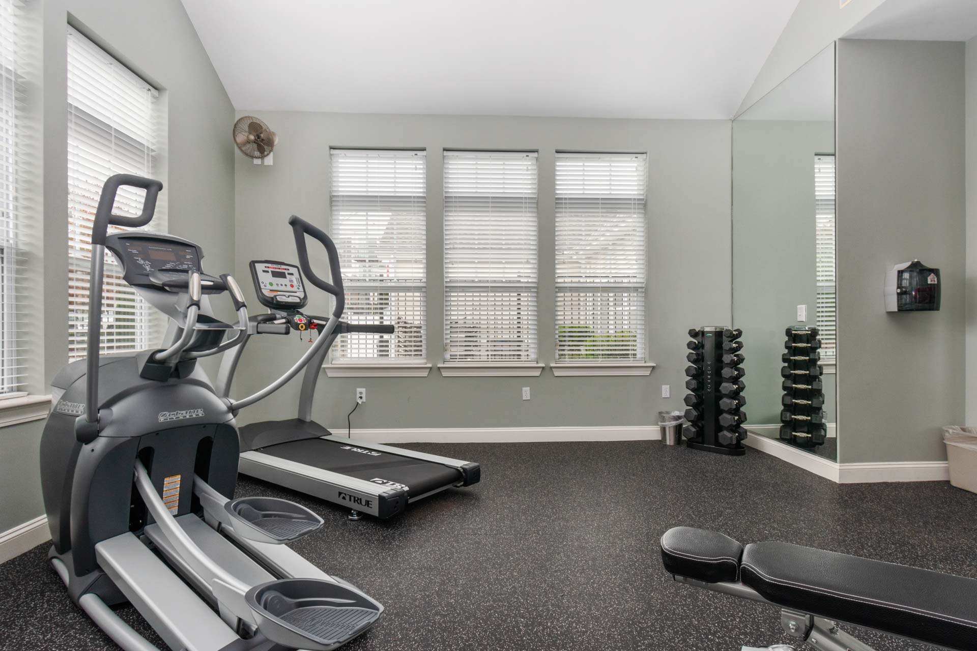 Resident fitness center at Saunders Crossing Apartments in Lawrence, MA