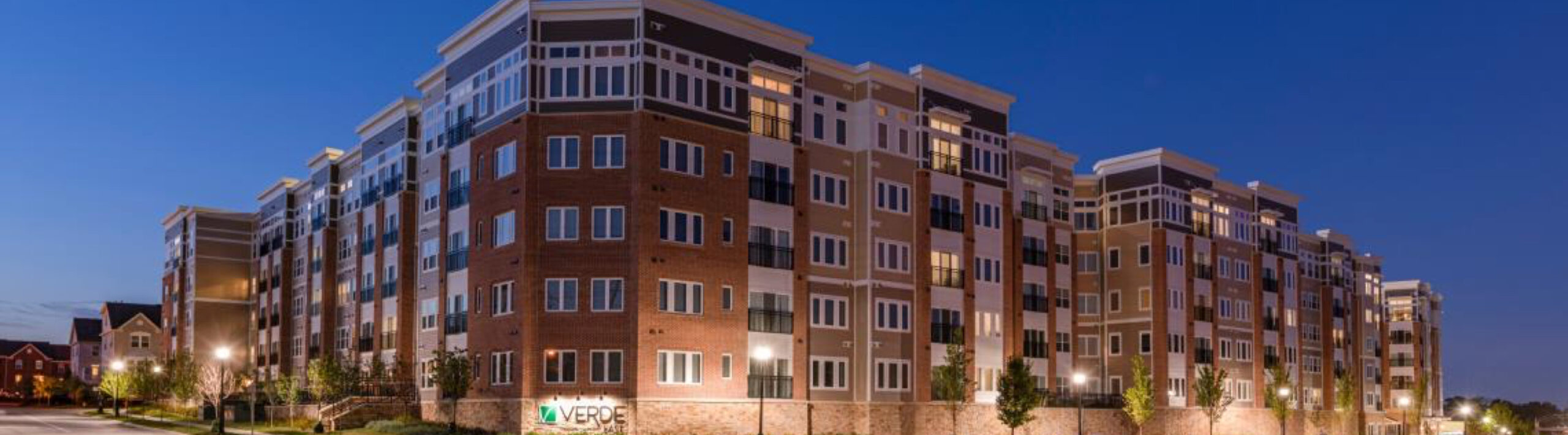 View of the Verde Apartments building that Dolben manages in Maryland